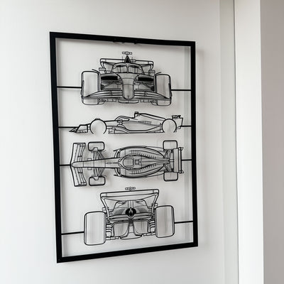 911 992 GT3 RS Frame Silhouette Metal Wall Art