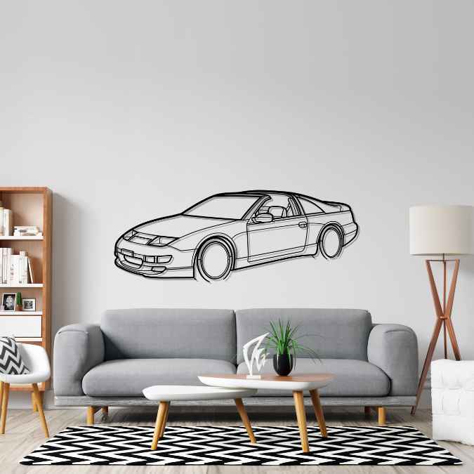 300ZX Z32 1990 Angle Silhouette Metal Wall Art – PetrolVibes