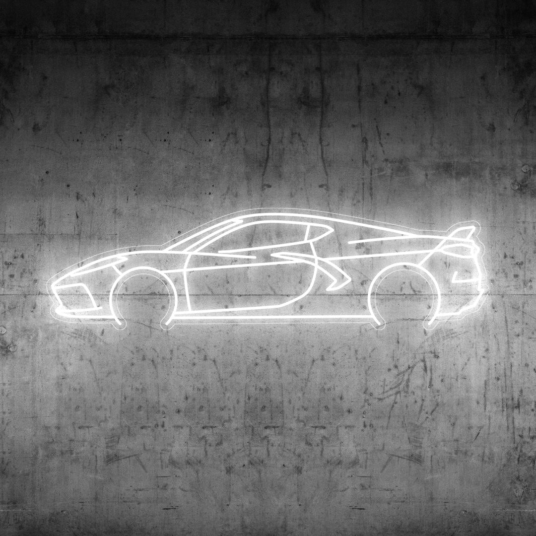 Corvette C8 Neon Silhouette