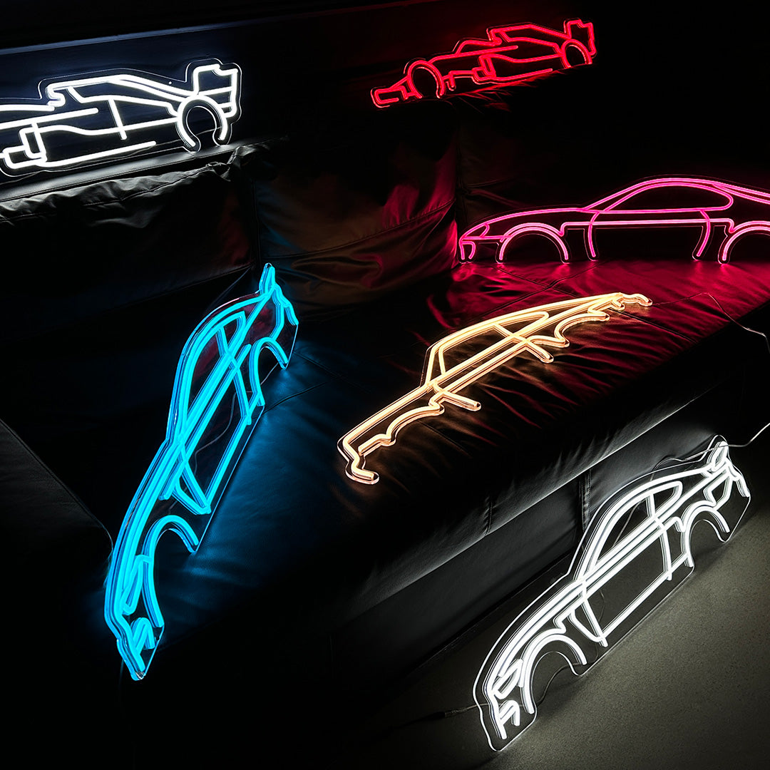 Mustang GT350 Neon Silhouette