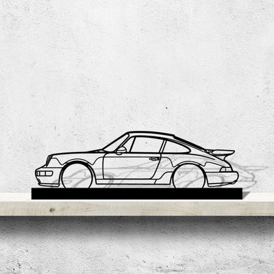 911 turbo model 964 Silhouette Metal Art Stand