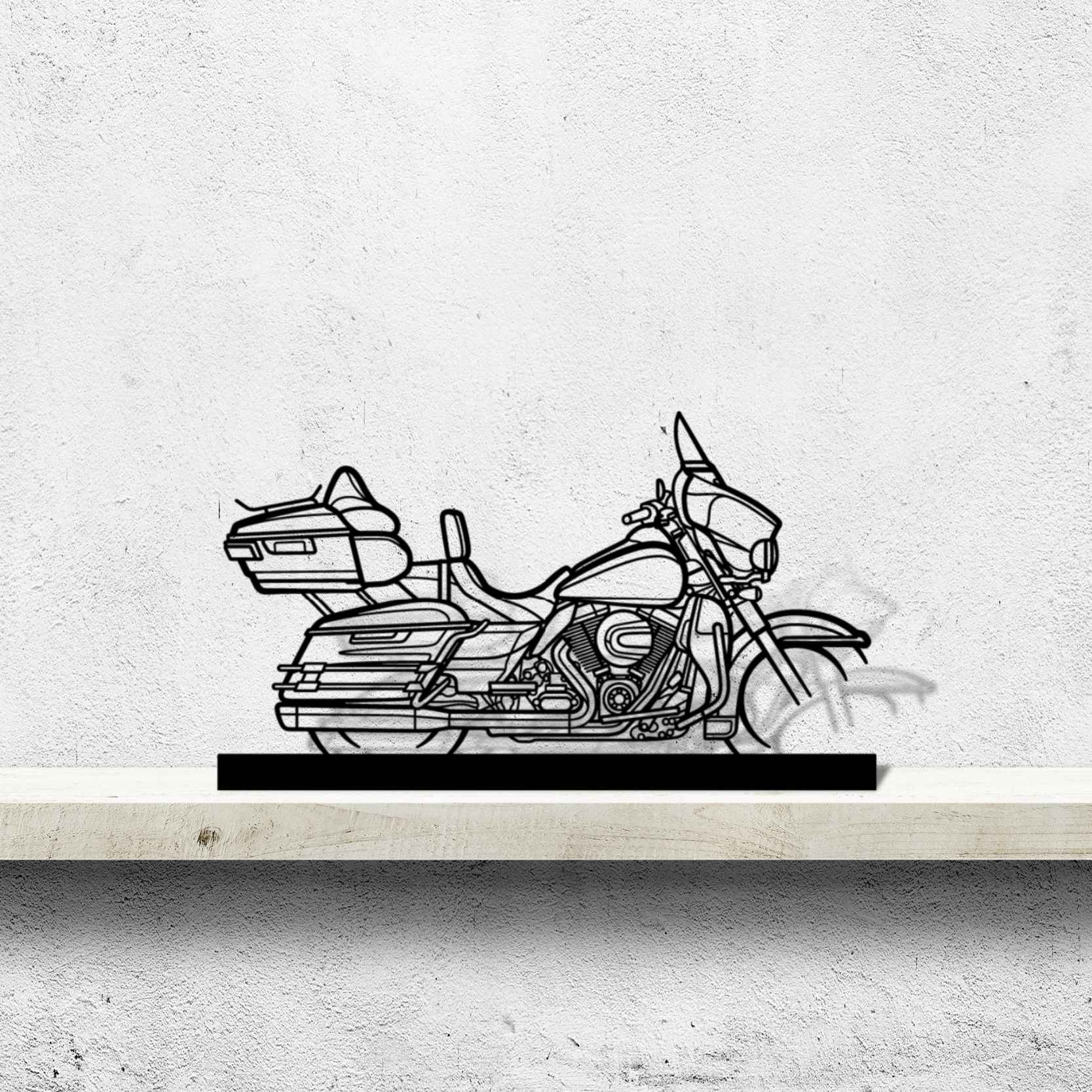 Electra Glide Silhouette Metal Art Stand Petrolvibes