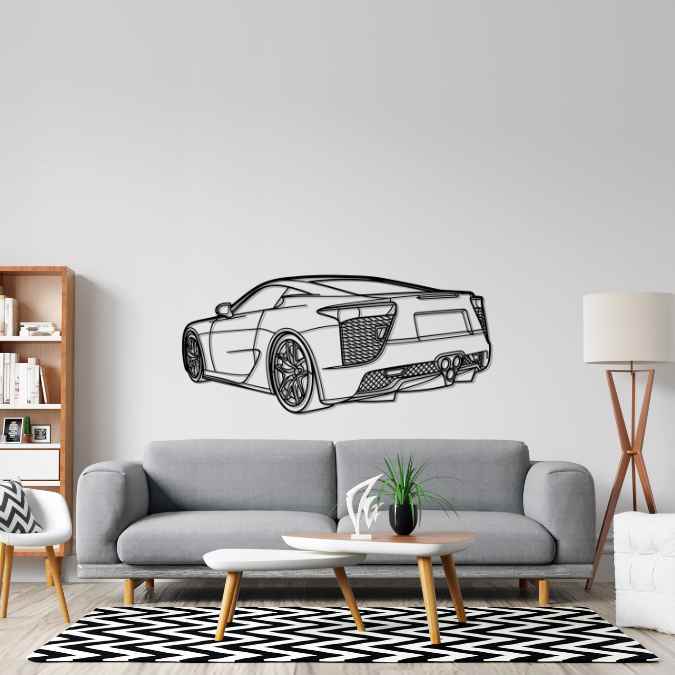 LFA Back Angle Silhouette Metal Wall Art