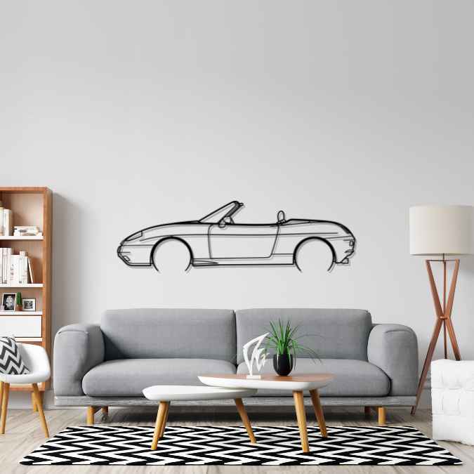 Barchetta 1998 Detailed Silhouette Metal Wall Art
