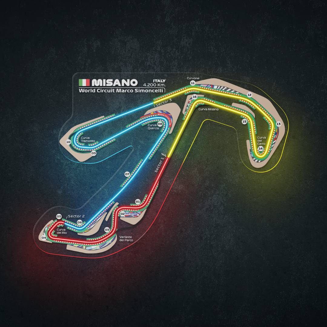 Misano World Circuit Marco Simoncelli Neon Race Track – PetrolVibes