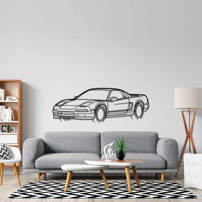 NSX 1999 Angle Silhouette Metal Wall Art