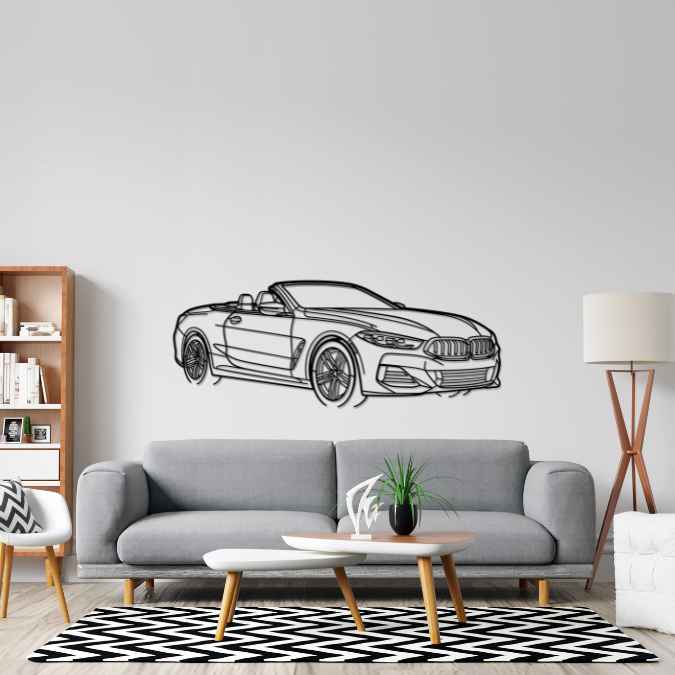 840 Convertible 2024 Angle Silhouette Metal Wall Art