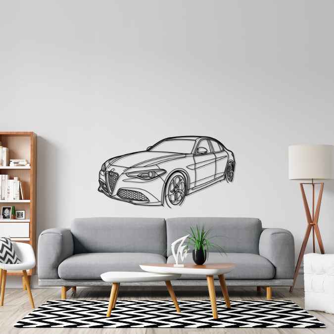 Giulia 2017 Angle Silhouette Metal Wall Art