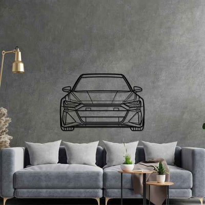 RS 6 Avant C8 2020 Front Silhouette Metal Wall Art