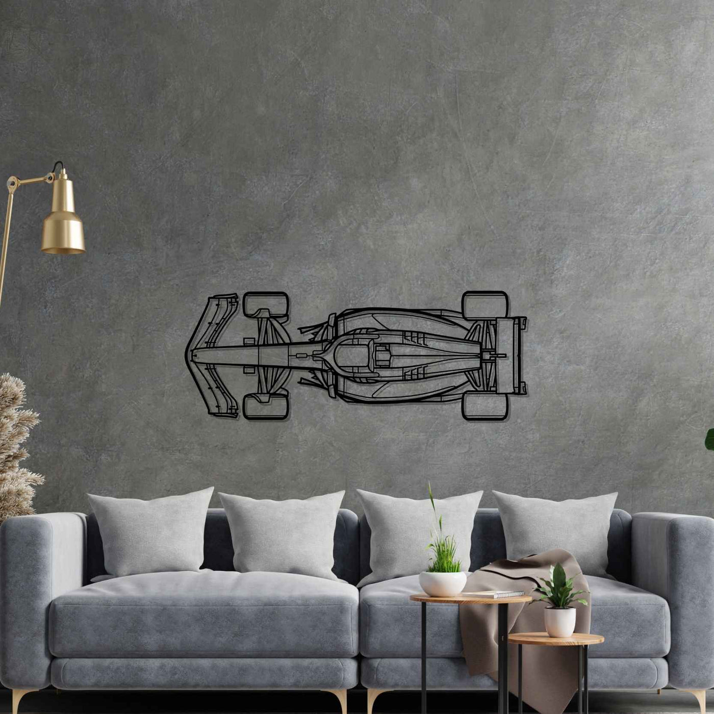 F1 2024 SF-24 Top Metal Silhouette Wall Art