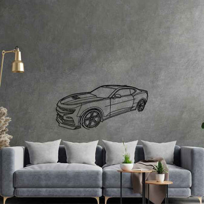 Camaro 1LE 2019 Angle Silhouette Metal Wall Art