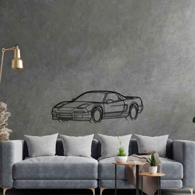 NSX 1999 Angle Silhouette Metal Wall Art