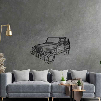 Wrangler 1998 Angle Silhouette Metal Wall Art