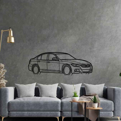 340i 2016 Angle Silhouette Metal Wall Art