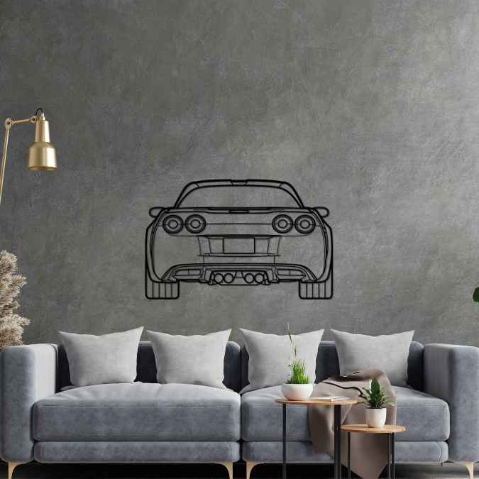 Corvette C6 ZR1 Back Silhouette Metal Wall Art