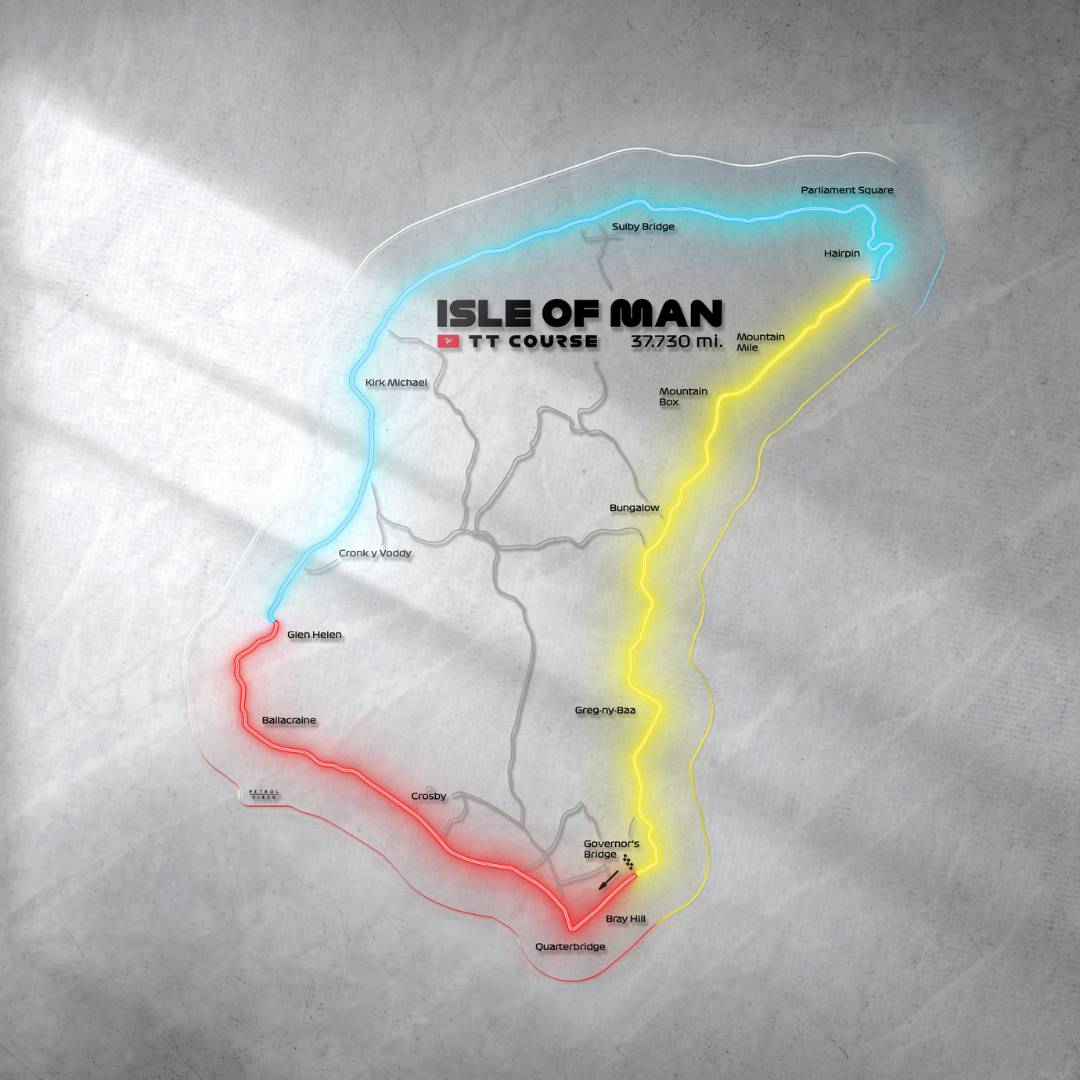 Isle of Man TT Neon Race Track