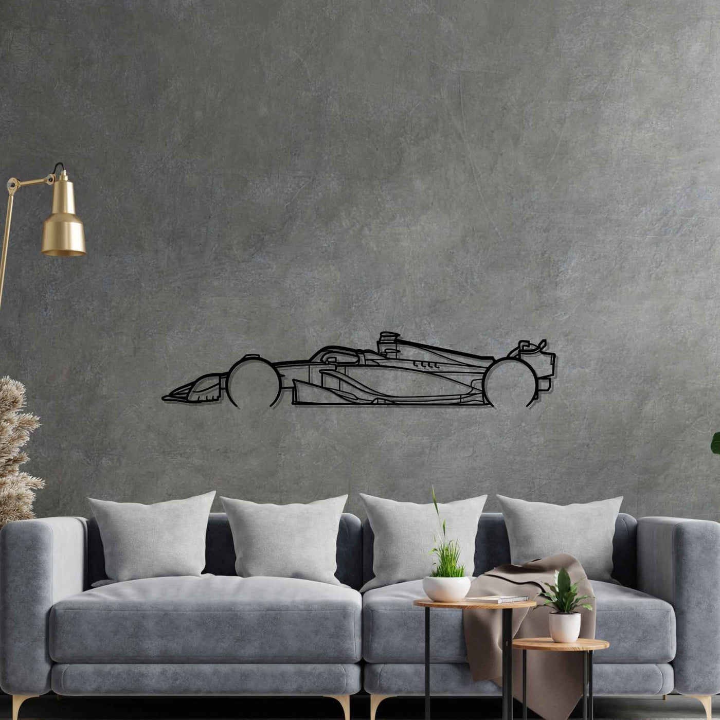 F1 2024 SF-24 Detailed Silhouette Metal Wall Art