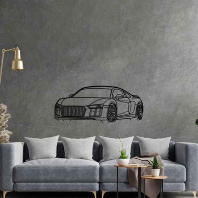 R8 2017 Angle Silhouette Metal Wall Art