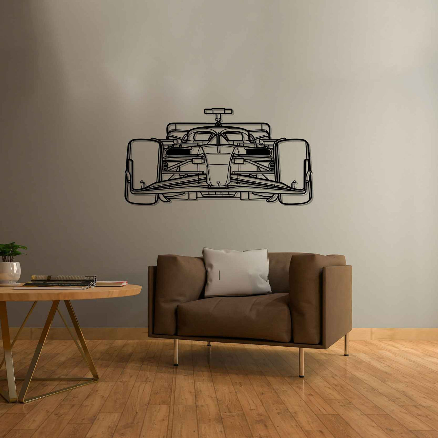 F1 2024 SF-24 Front Silhouette Metal Wall Art