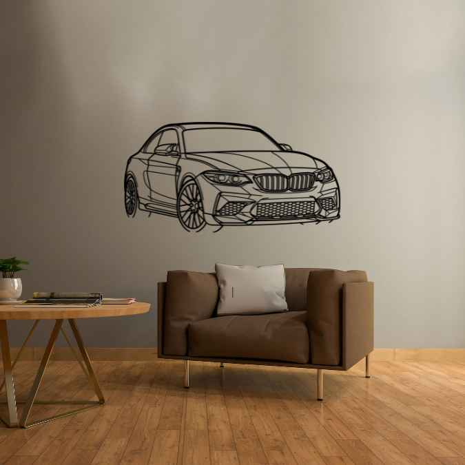 M2 Comp 2020 Angle Silhouette Metal Wall Art