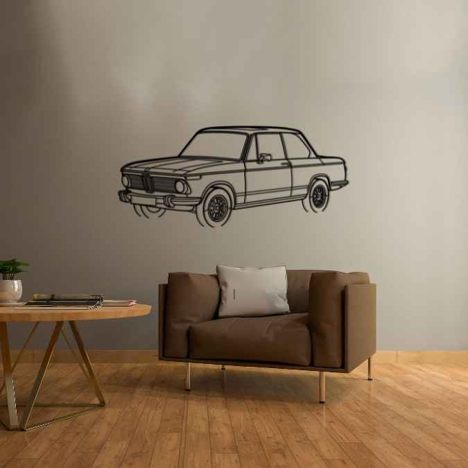 2002 1974 Angle Silhouette Metal Wall Art