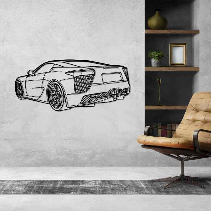 LFA Back Angle Silhouette Metal Wall Art