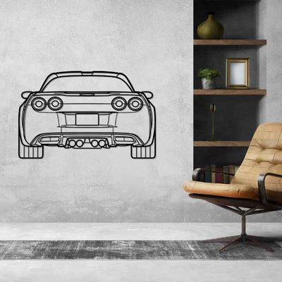 Corvette C6 ZR1 Back Silhouette Metal Wall Art