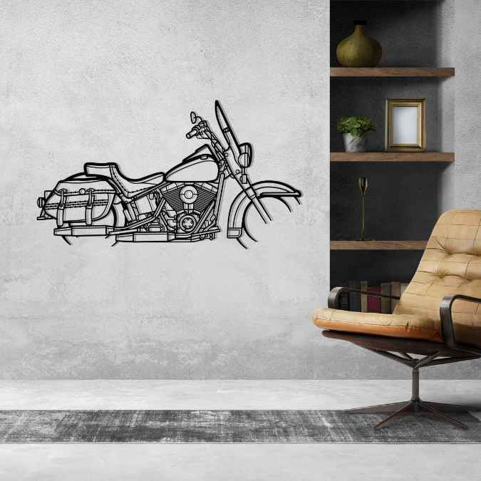 Heritage Softail Silhouette Metal Wall Art – PetrolVibes