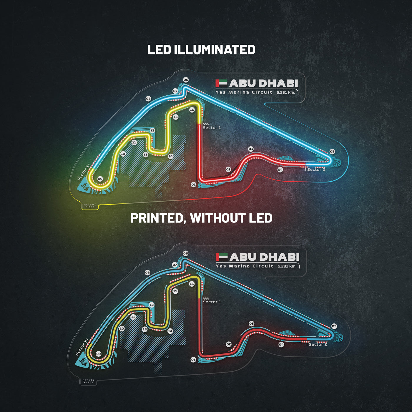 Yas Marina Circuit Neon Race Track
