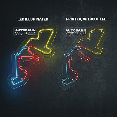 Autobahn Country Club Neon Race Track