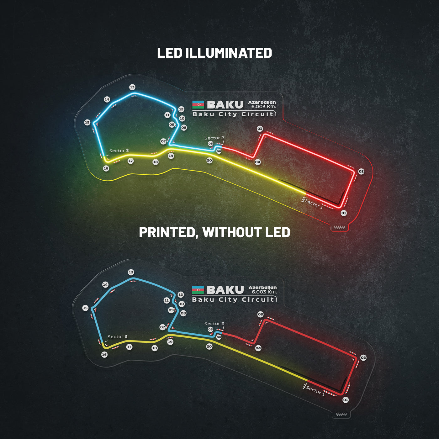 Baku City Circuit Neon Race Track