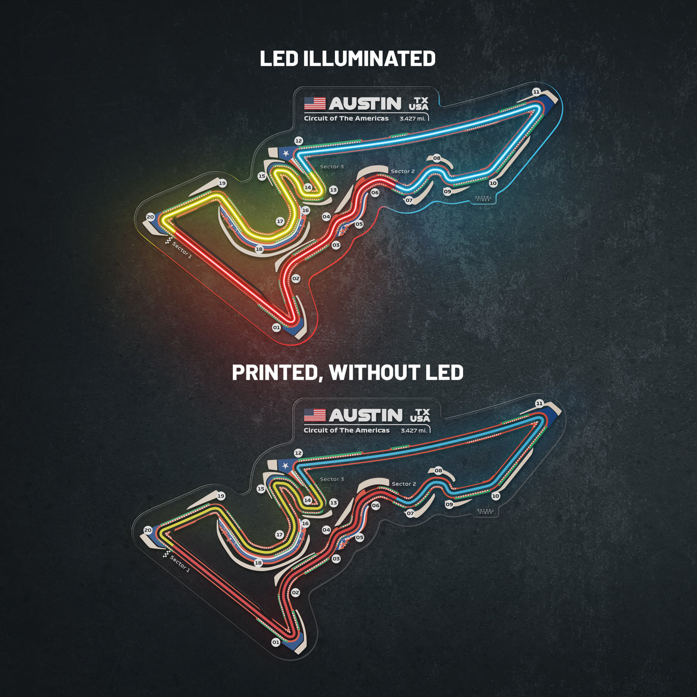 Circuit Of America COTA Neon Race Track