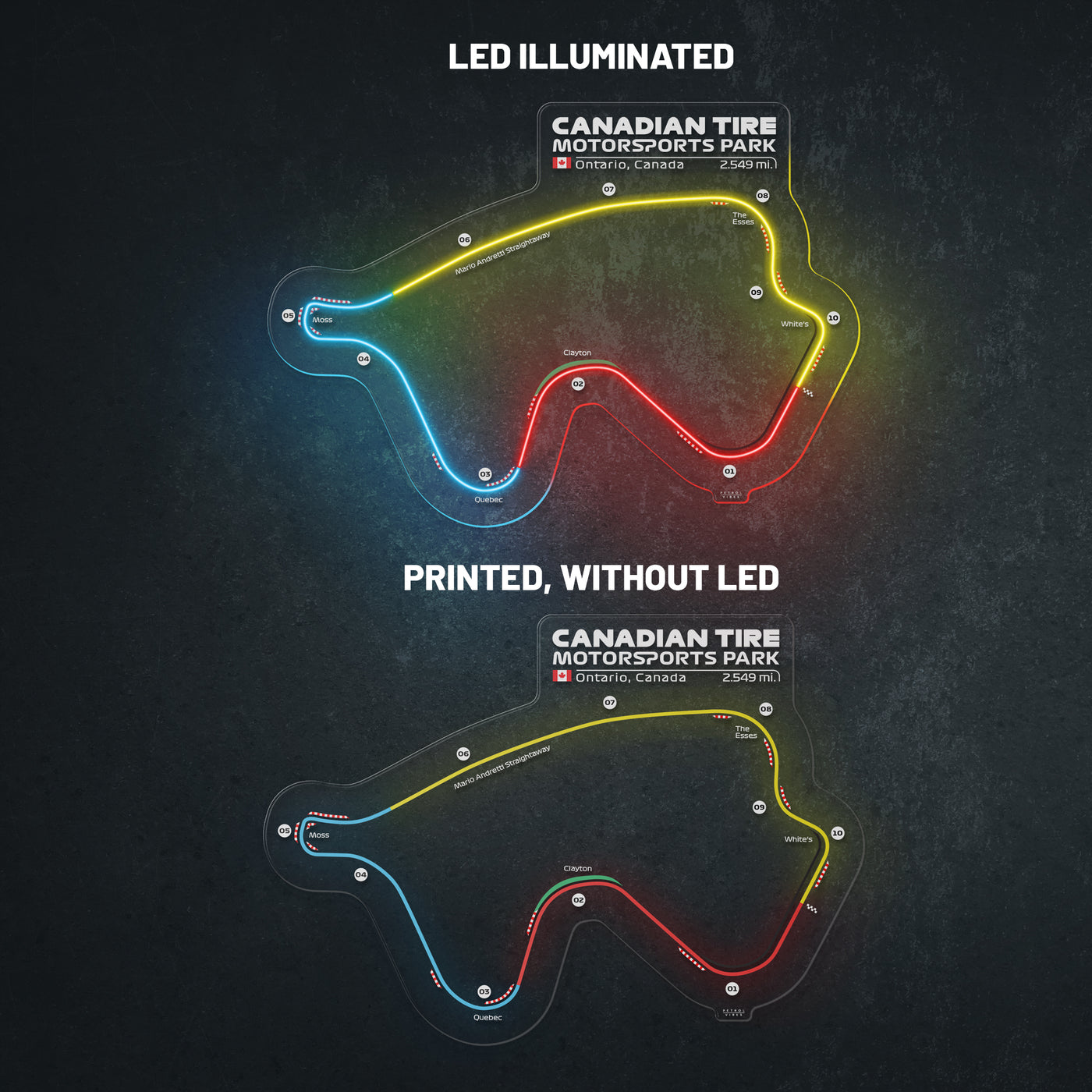 Canadian Tire Motorsport Park Neon Race Track