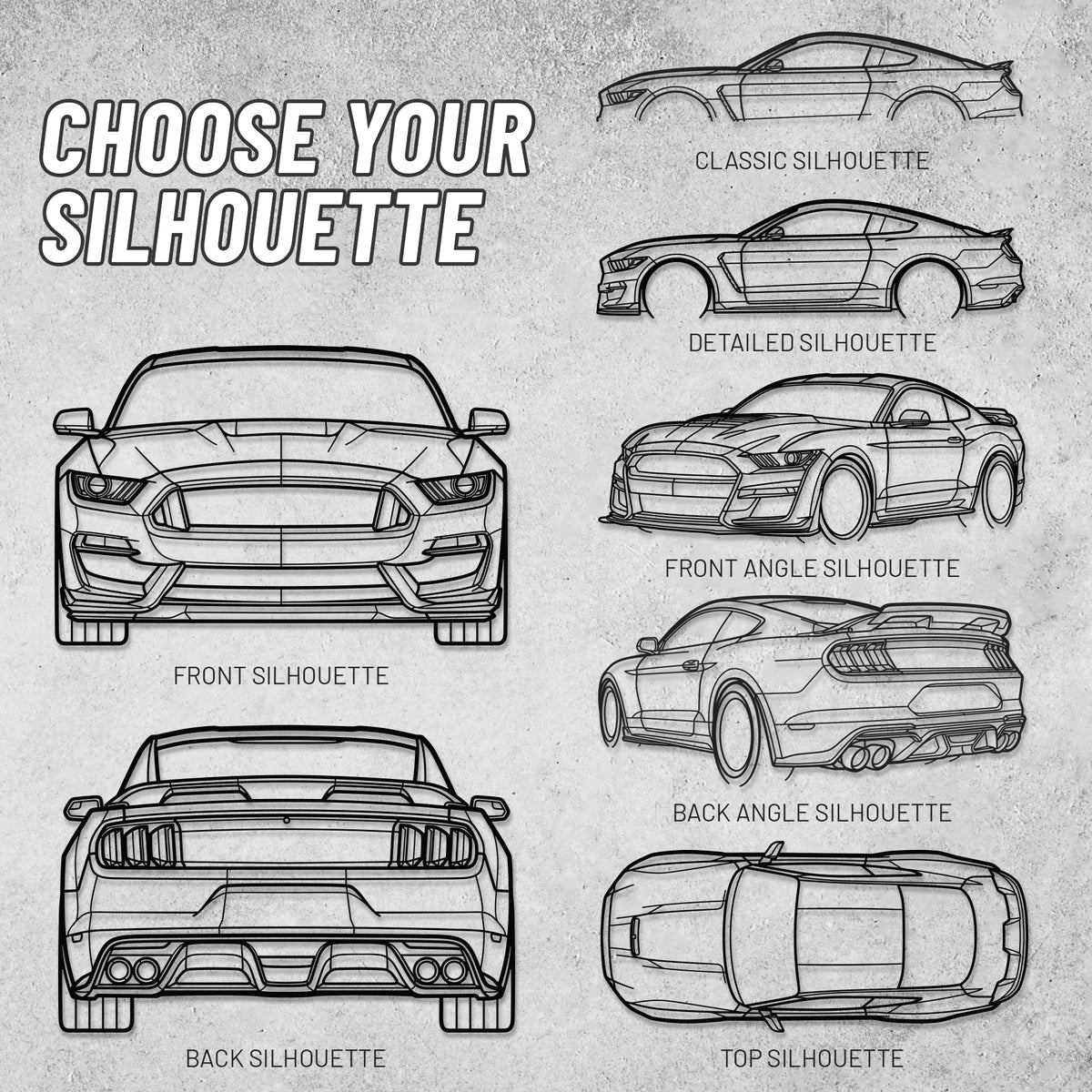 Your Custom Car Silhouette Metal Wall Art