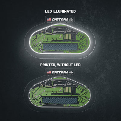 Daytona International Speedway Oval Neon Race Track