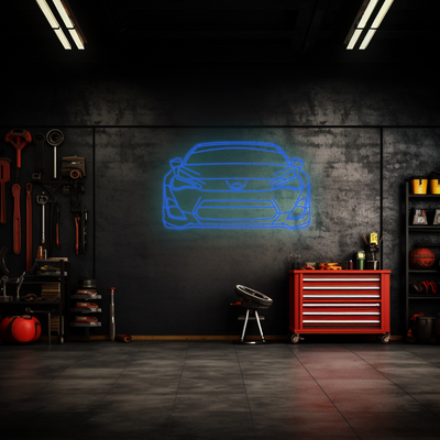 BRZ Front Neon Silhouette