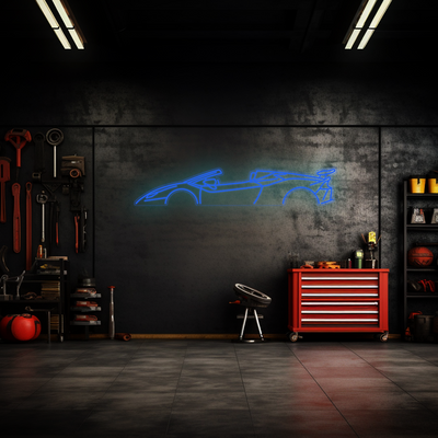 Huracan Spider Neon Silhouette