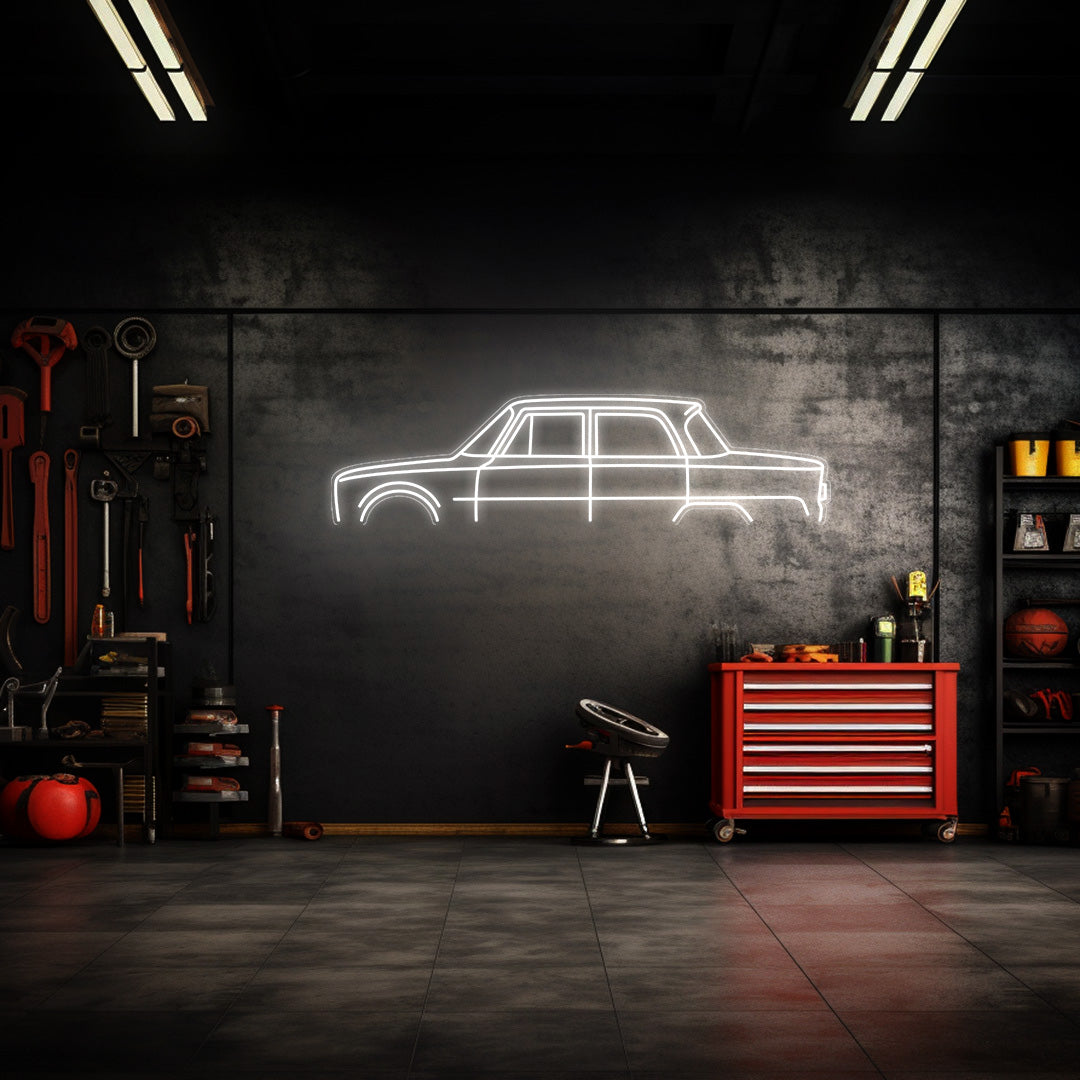 Giulia Saloon 1970 Neon Silhouette