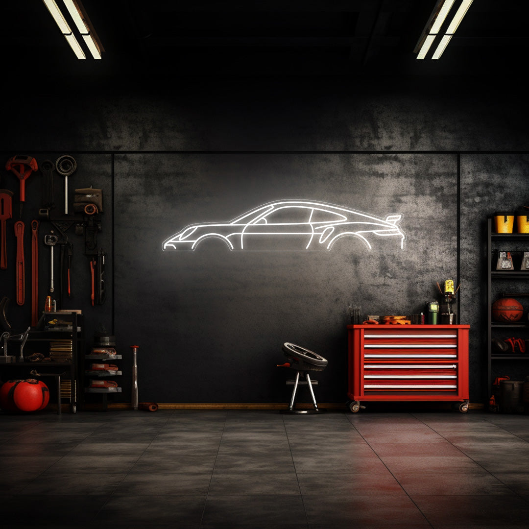 911 992 Turbo S Neon Silhouette
