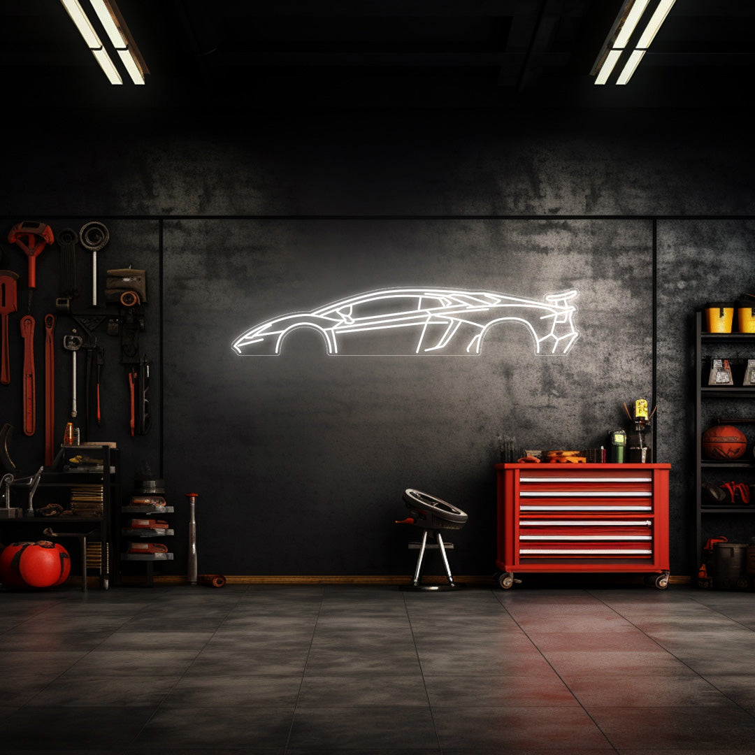 Aventador SV Neon Silhouette
