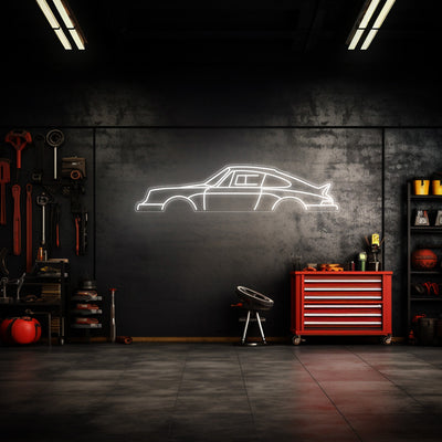 911 1981 SC Rally Neon Silhouette