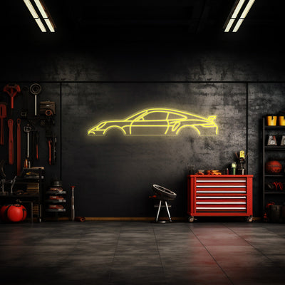 911 992 Turbo S Neon Silhouette
