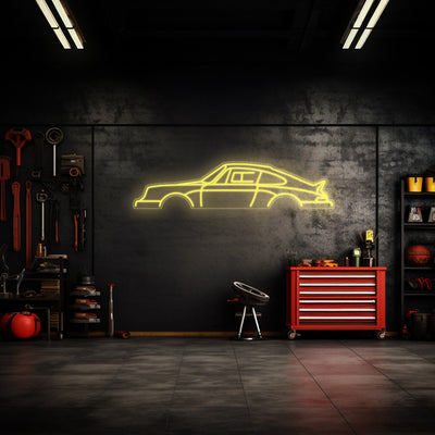 911 1981 SC Rally Neon Silhouette