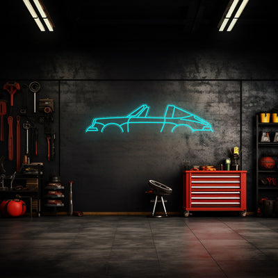 911 1969 Targa Neon Silhouette