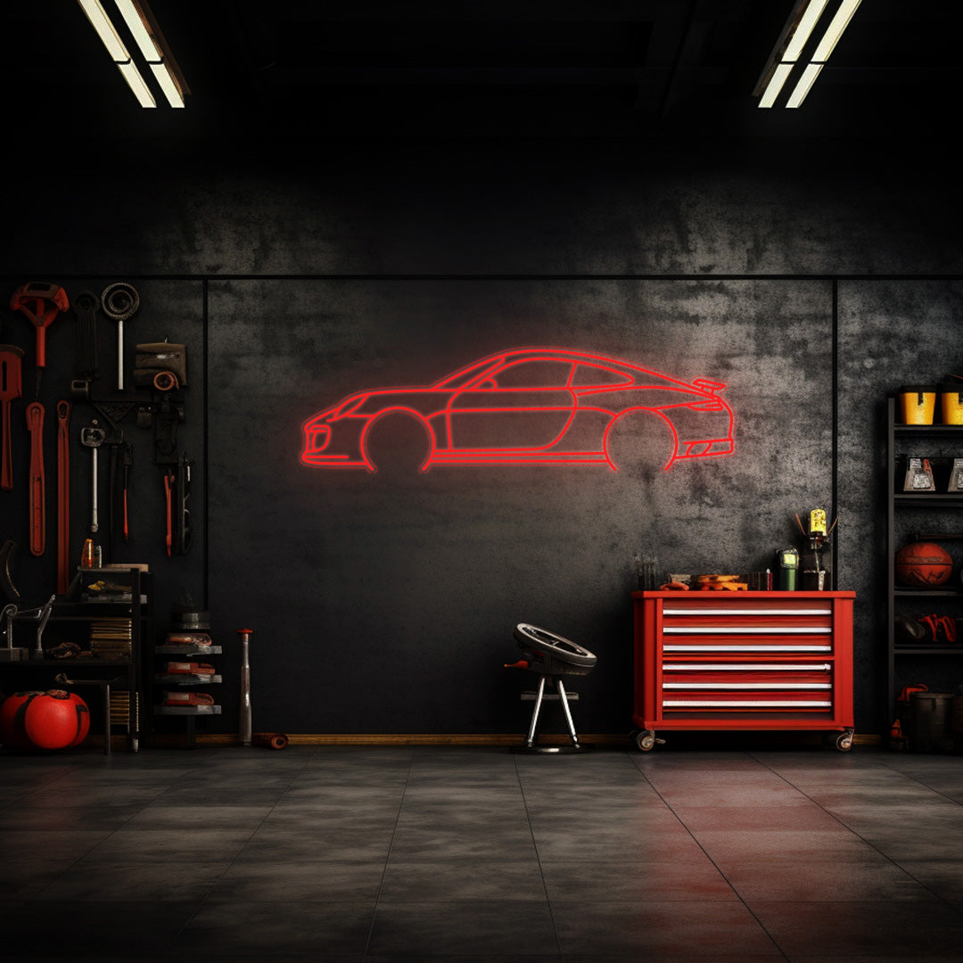 911 991 Carrera Neon Silhouette