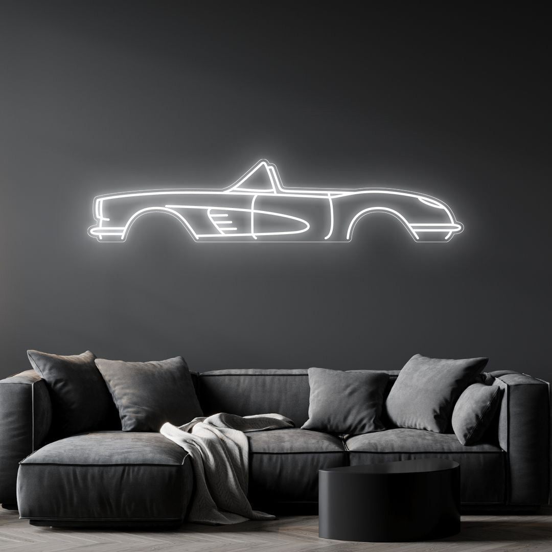 Corvette C1 1958 Neon Silhouette