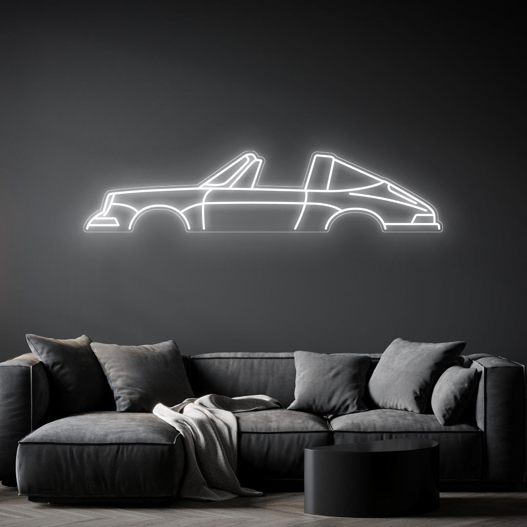 911 1969 Targa Neon Silhouette