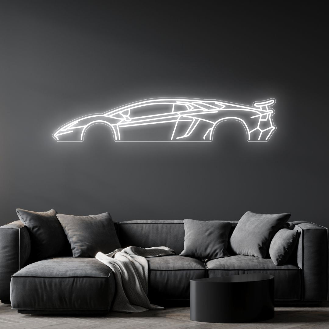 Aventador SV Neon Silhouette