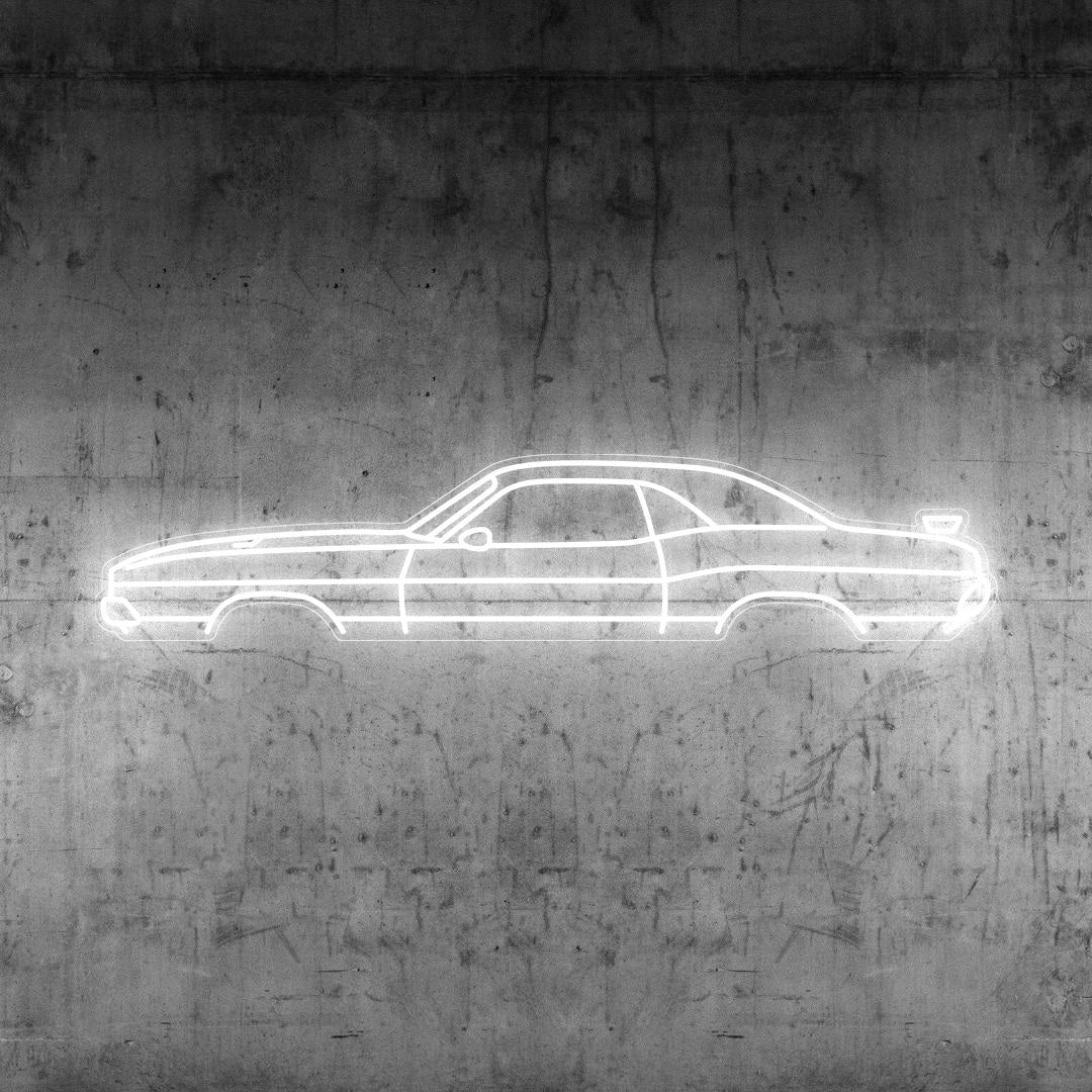 Challenger 1970 Neon Silhouette