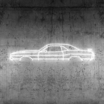 Challenger 1970 Neon Silhouette